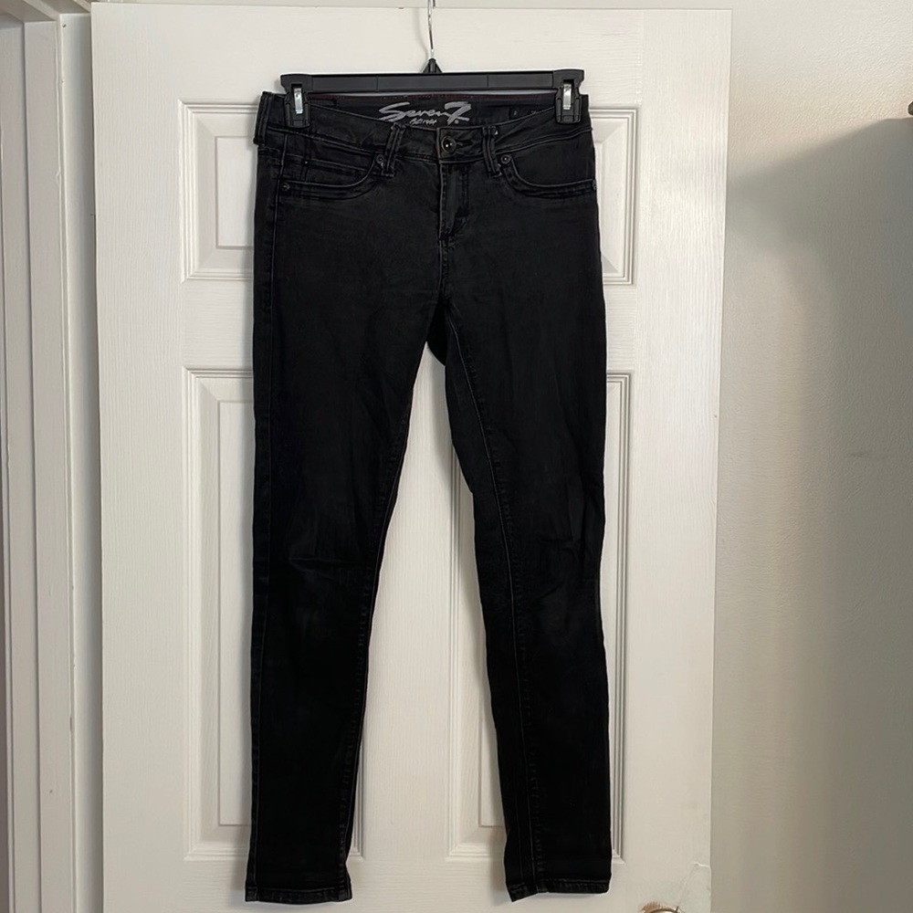 Seven7 jeans, black skinny jeans